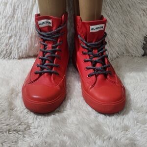 Hunter Vibrant Red Rain Boots